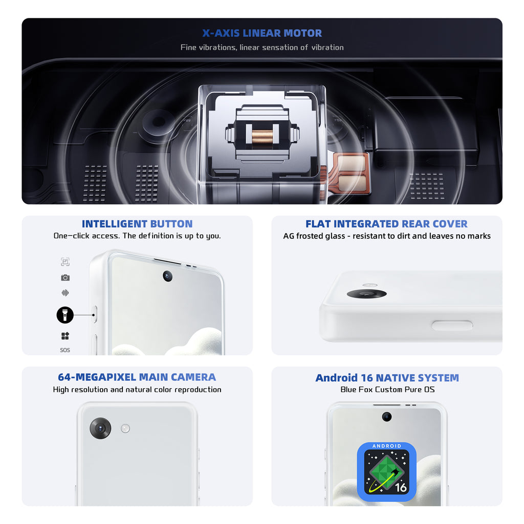 BLUEFOX New Model Aura A1 International version GMS-certified 4.7inch Compact smartphone